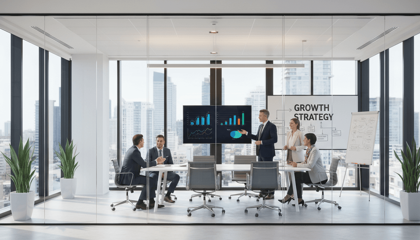 Team strategy planning session for digital transformation