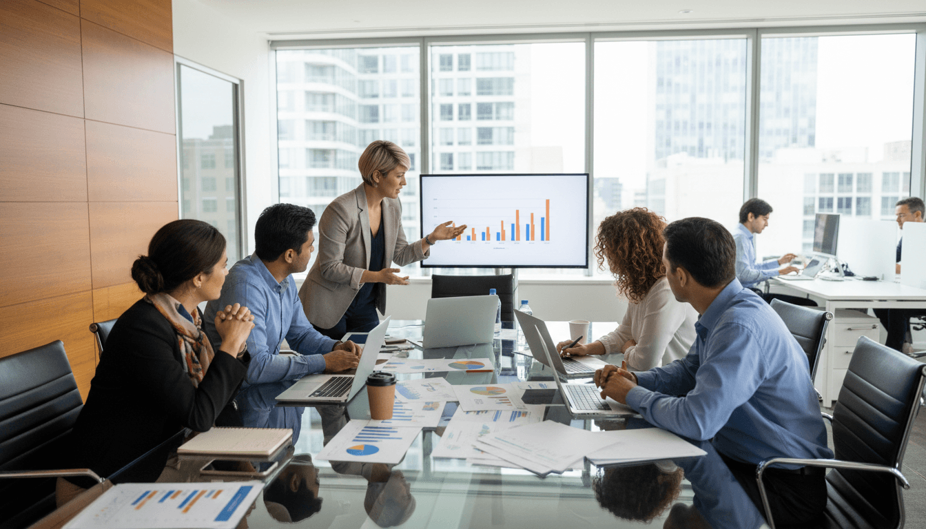 Team collaboration during digital transformation planning session